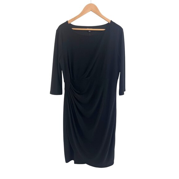 Roz & Ali New Classy Little Black Dress Size XL Timeless Classic Office Work NWT - Picture 7 of 7